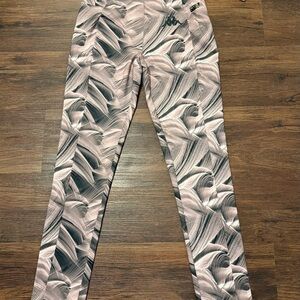 Kappa Woman Skin Fit Pattern Leggings Medium in Pink and Gray